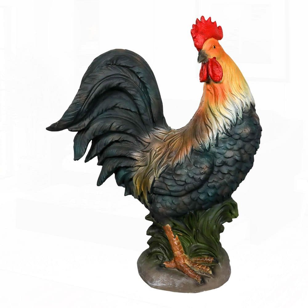 Farmhouse 22.8 in. Concrete Rooster Statue Sculpture for Outdoor Garden, Porch, or Farmhouse Decor price history on PriceWatchPro