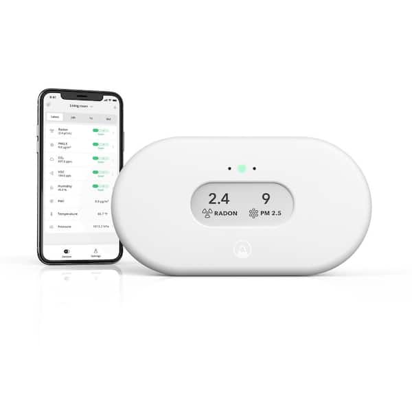 Airthings View Plus Battery Operated Complete Smart Indoor Air Quality Monitor with PM2.5, CO2 and Radon