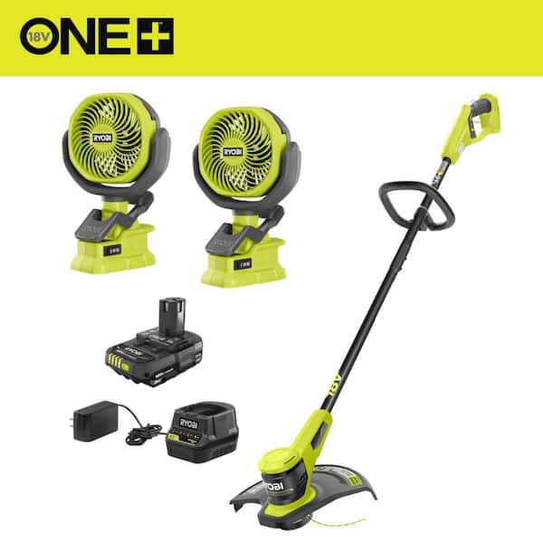 RYOBI ONE+ 18V 13 in. Cordless Battery String Trimmer with 2.0 Ah