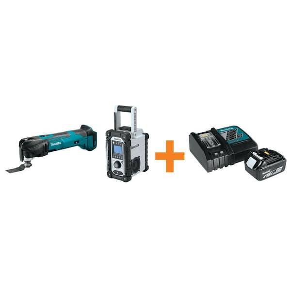 Makita 18-Volt LXT Lithium-Ion Cordless Multi-Tool and Job Site Radio with Free Battery and Charger Starter Pack (Tool-Only)
