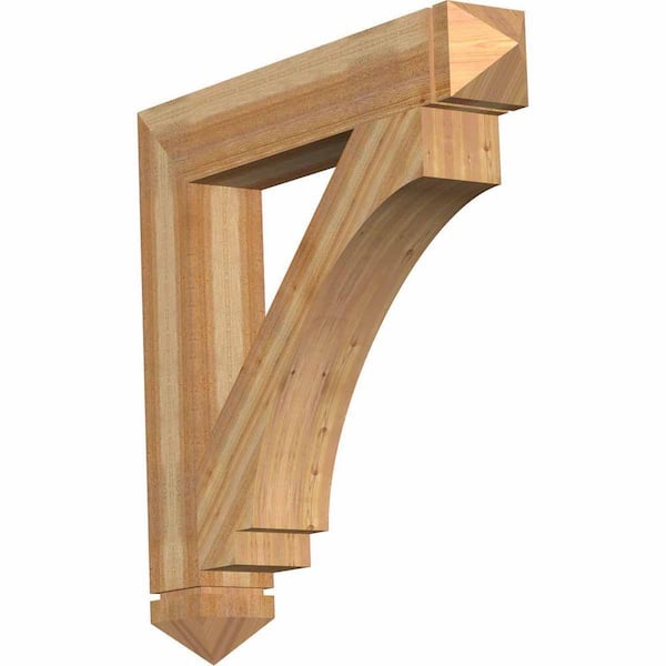 Ekena Millwork 6 in. x 38 in. x 38 in. Western Red Cedar Imperial Arts and Crafts Rough Sawn