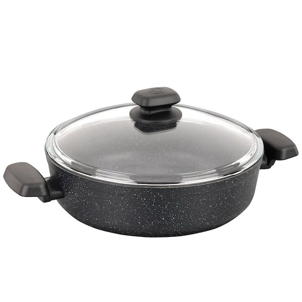 Ornella Non Stick 10 Inch 3.5 Liter Dutch Oven with Lid in Black