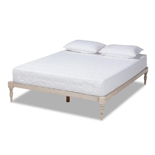 Baxton Studio Iseline White Full Platform Bed Frame