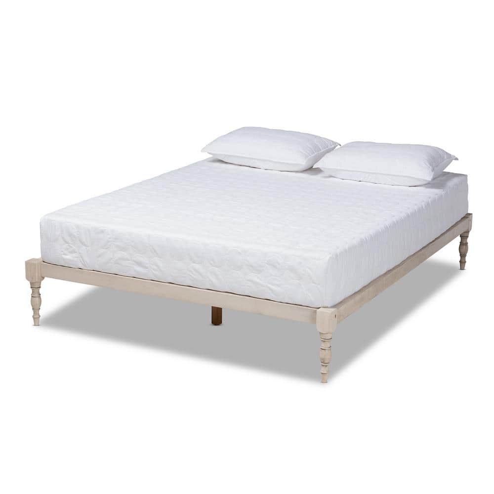 Iseline White Queen Platform Bed Frame