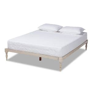 Iseline White King Platform Bed Frame