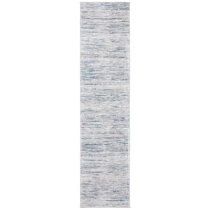 Orchard Gray/Blue 2 ft. x 11 ft. Striped Runner Rug