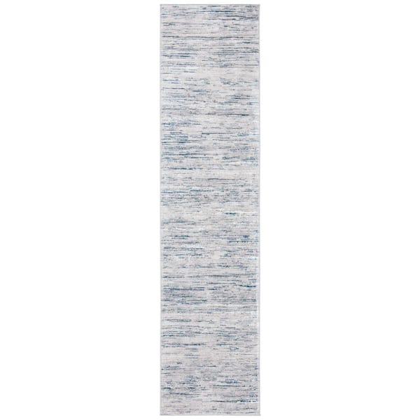 SAFAVIEH Orchard Gray/Blue 2 ft. x 8 ft. Striped Runner Rug