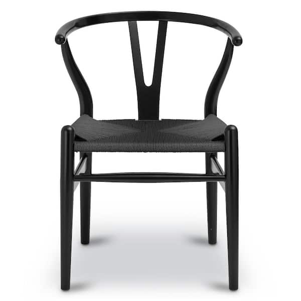 Poly and Bark Weave Chair in Pitch Black