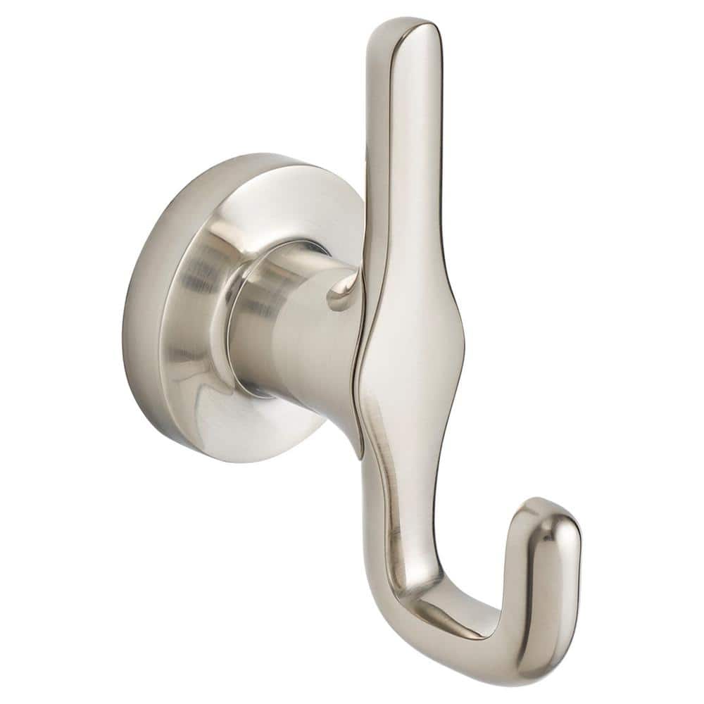 Studio S J-Hook Double Robe/Towel Hook in Brushed Nickel