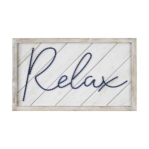 Victoria Wood "Relax" White Framed Wall Art