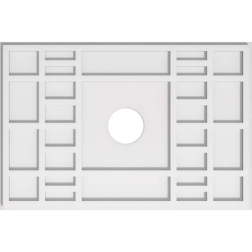 28 in. W x 18-5/8 in. H x 4 in. ID x 1 in. P Beaux Architectural Grade PVC Contemporary Ceiling Medallion price history on PriceWatchPro