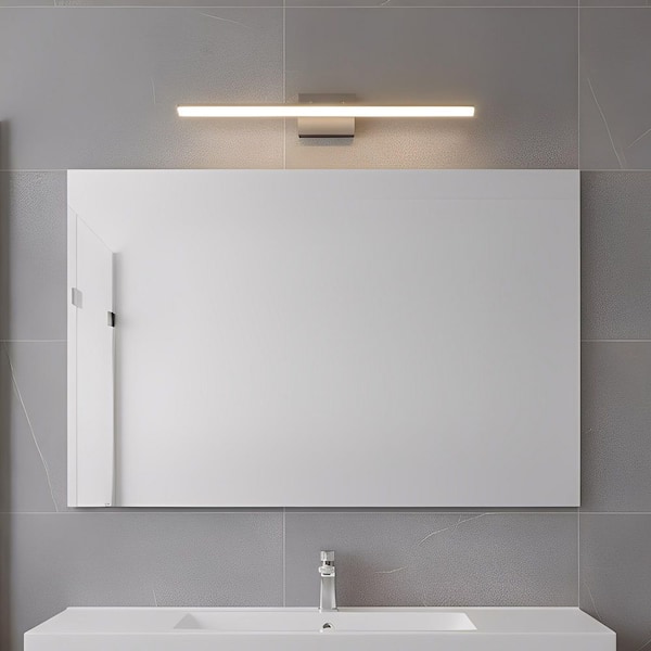 18 in. 1-Light 12W Black Modern Integrated LED Vanity Light Bar, Wall Sconce for Bathroom Mirror, Makeup & Dressing Area