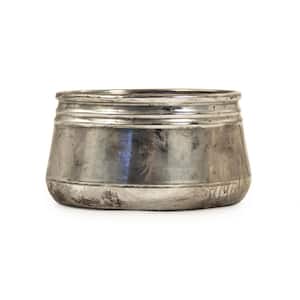 Small Distressed Metallic Can-shaped Bowl
