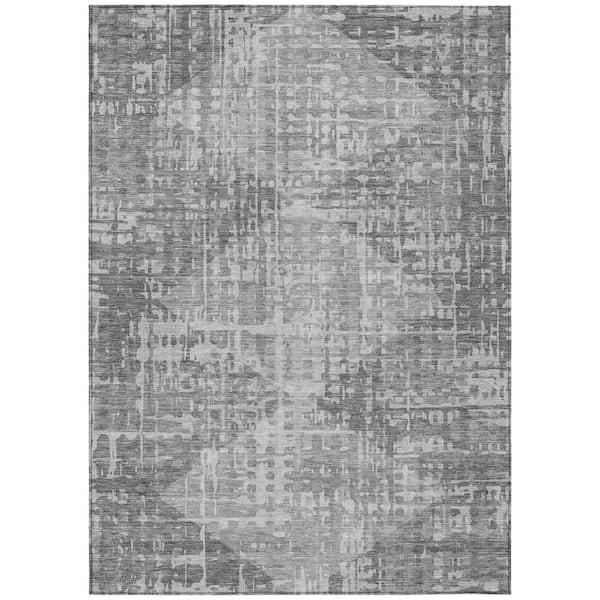 Addison Rugs Chantille Machine Washable Indoor/Outdoor Abstract ACN2026 Gray 8 ft. x 10 ft. Area Rug