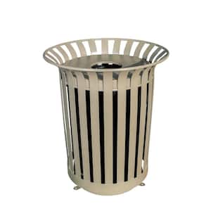 Paris 34 Gal. Green Steel Outdoor Trash Can with Steel Lid and Plastic  Liner 461-304-0005 - The Home Depot