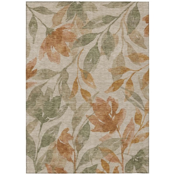 Chantille Machine Washable Indoor/Outdoor Abstract ACN2960 Putty 3 ft. x 5 ft. Area Rug