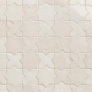 Tripoli Star-Crossed Polished White 6.1 in. x 11.9 in. Terracotta Look Floor and Wal Porcelain Tile (8.26 sq. ft./Case)
