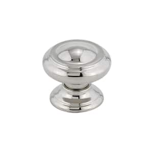 Sutton Collection 1-3/16 in. (30 mm) Polished Nickel Traditional Cabinet Knob
