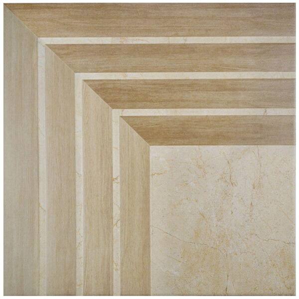 Merola Tile Arista Jet Beige 17-3/4 in. x 17-3/4 in. Ceramic Floor and Wall Tile (11.25 sq. ft. / case)