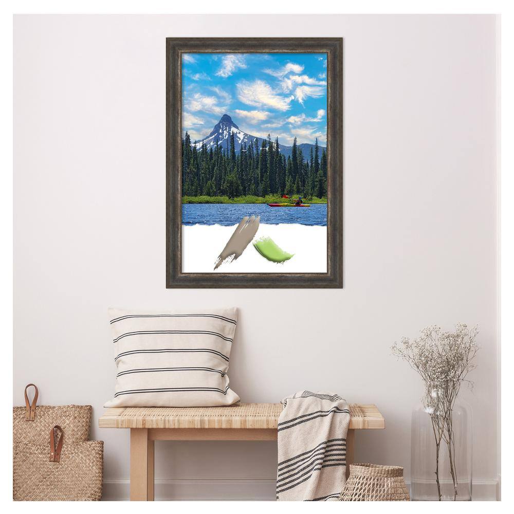Alta Rustic Char Distressed Polystyrene Wall Picture Frame