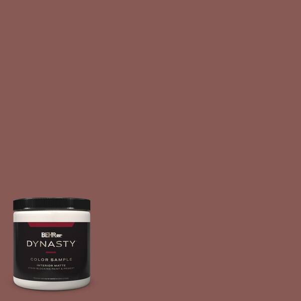 BEHR DYNASTY 8 oz. #PPU1-09 Red Willow Matte Stain-Blocking Interior/Exterior Paint & Primer Sample