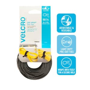 VELCRO 8 in. x 1/2 in. Reusable Ties (50-Pack) 90924HD - The Home Depot