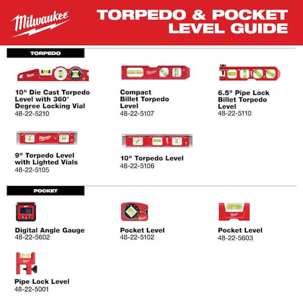 Milwaukee 10 in. Magnetic Torpedo Level