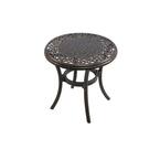 Niles Park 18 in. Round Cast Top Patio Side Table