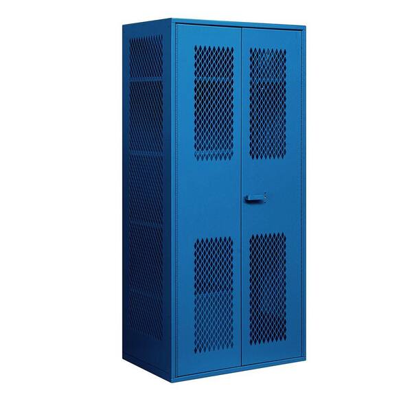 Salsbury Industries 36 in. W x 78 in. H x 24 in. D Military Combination Storage Cabinet in Blue