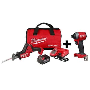 M18 FUEL 18V Lithium-Ion Brushless Cordless HACKZALL Reciprocating Saw Kit W/ M18 FUEL Impact Driver