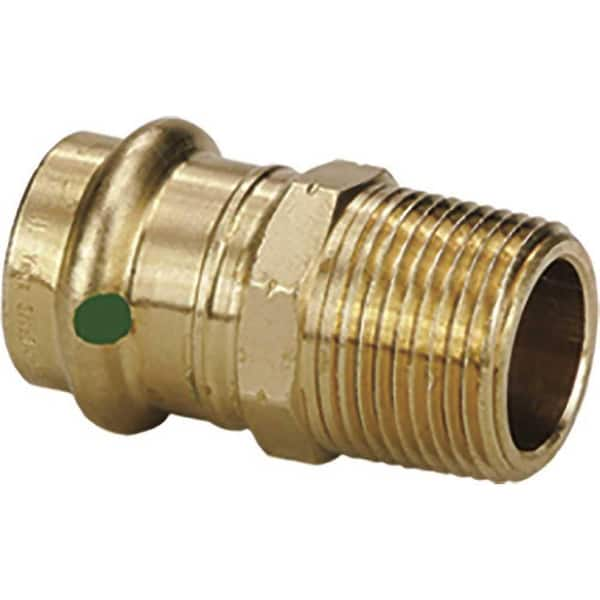 Viega ProPress 1/2 in. Press x 1/2 in. MPT Zero-Lead Bronze Adapter ...