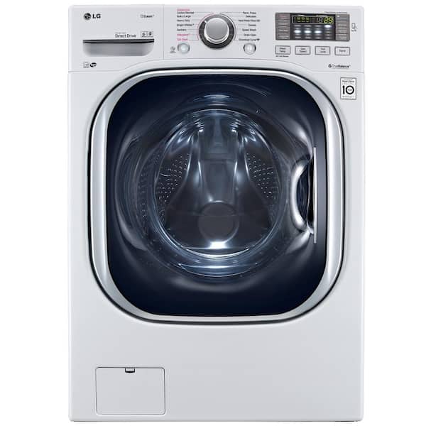 LG 4.5 cu. ft. High-Efficiency Front Load Washer with Steam and TurboWash in White, ENERGY STAR