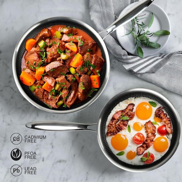 生活雑貨 Sign Kingdom Passo-set13 Frying Pan Set, 13 Pieces, Induction Compatible, Gas Fire Compatible, Pot Set, Egg Frying Pan, 7.1 inches (18 cm), 10.2 inches (26 cm), 7.9 inches (20 cm), Handle Removable, JFVKAF 3-Piece Stainless Steel Nonstick Honeycomb Frying Pan Set