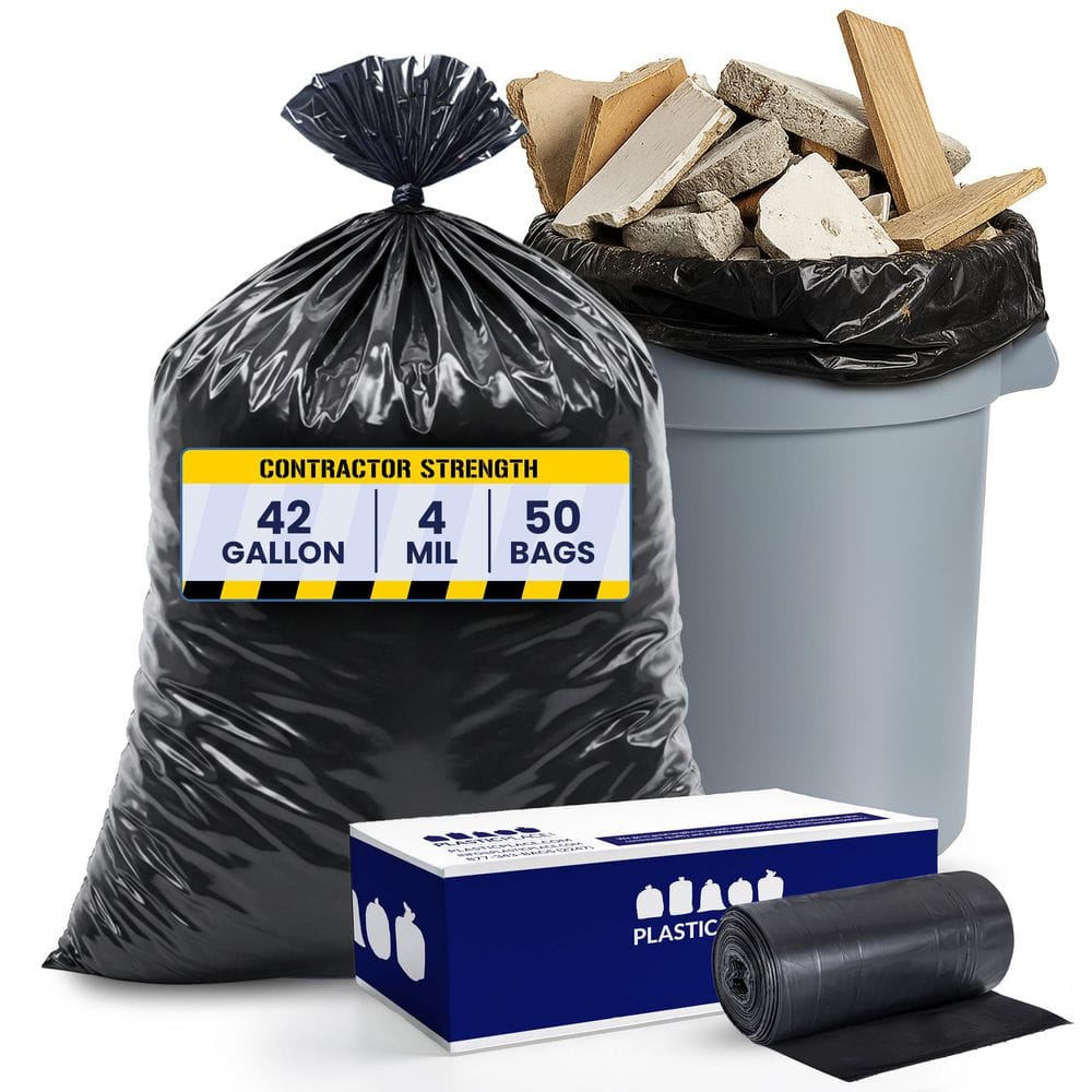 33 in. W x 48 in. H 42 Gal. 4.0 mil Black Flat Seal Contractor Bags (50-Case) price history on PriceWatchPro