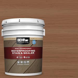 5 gal. #ST-152 Red Cedar Semi-Transparent Waterproofing Exterior Wood Stain and Sealer