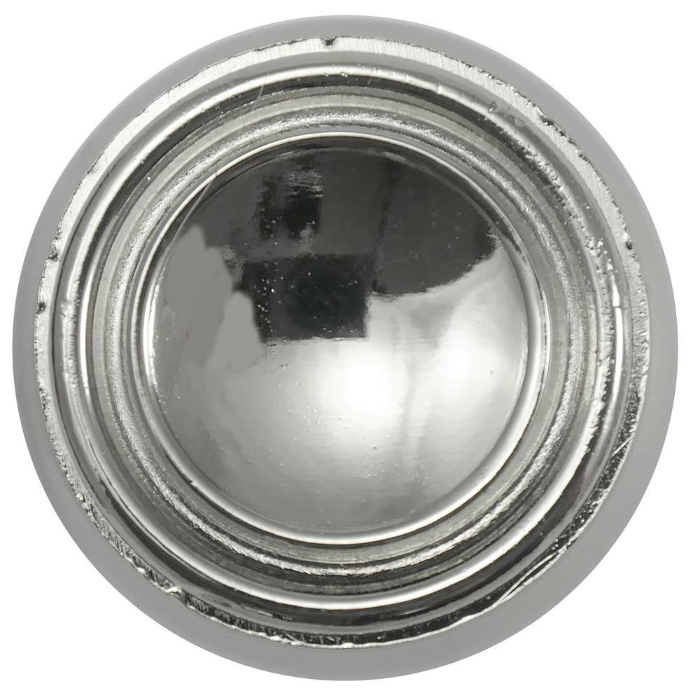 Polished Nickel Round Cabinet Knob with Mounting Hardware