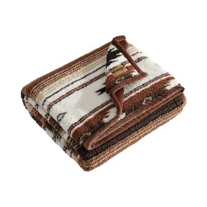 Coyote Sands Spice Ultra Soft Plush Fleece Sherpa Reversible 50 x 60 Throw Blanket