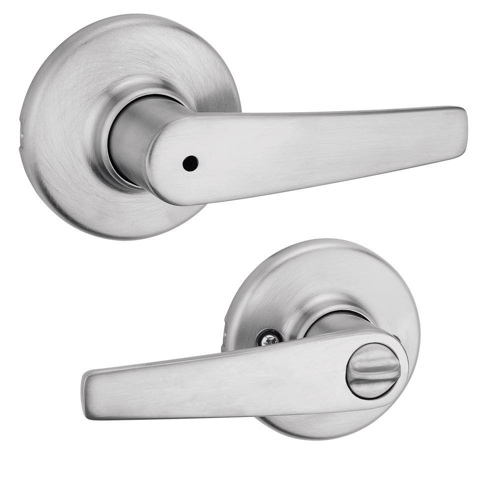 UPC 042049171501 product image for Delta Satin Chrome Privacy Door Handle with Lock for Bedroom or Bathroom | upcitemdb.com