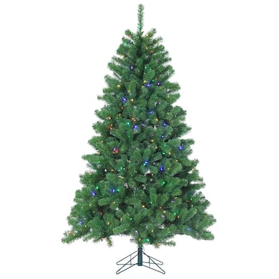 Sterling 7 ft. Pre-Lit Montana Pine Artificial Christmas Tree with ...