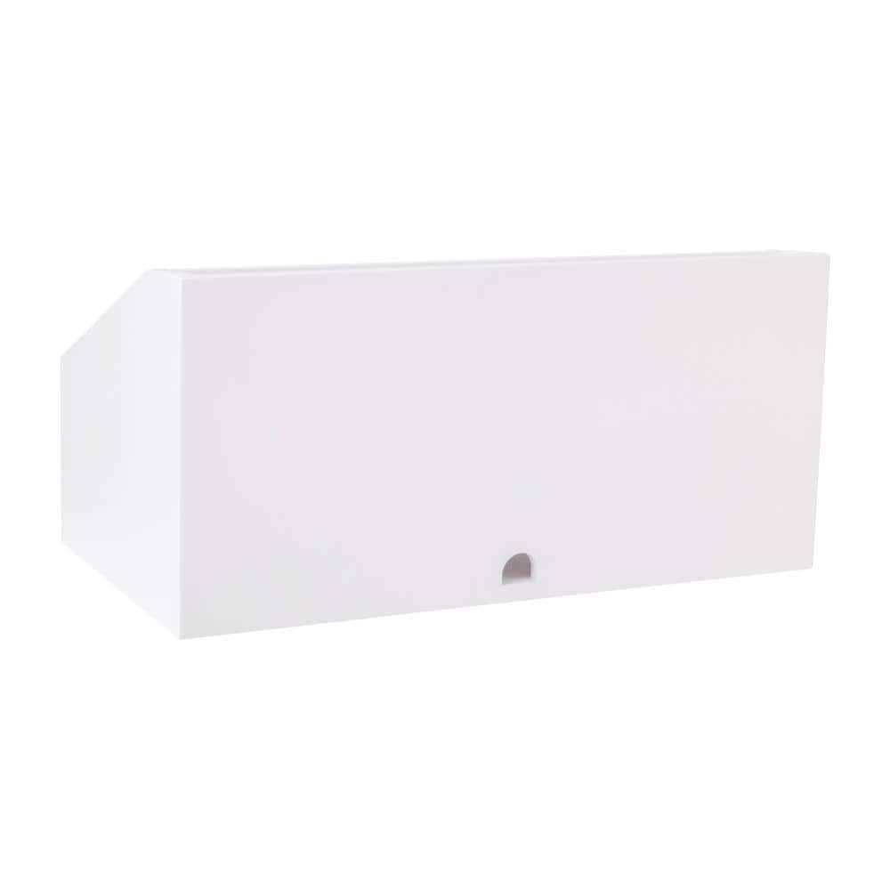 White Wooden Desktop Organizer with Open Storage Compartments