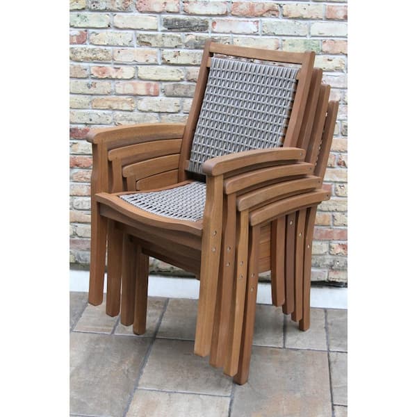 Outdoor interiors eucalyptus cheap folding side chair pair