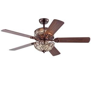 Boot 52 in. Indoor Bronze Finsh Remote Controlled Ceiling Fan with Light Kit