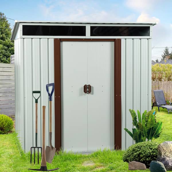 Coporesell 6 ft. x 5 ft. Metal Shed with Double Door (30 sq. ft. )