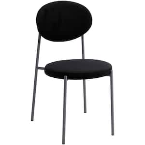 Euston Black Velvet Dining Chair