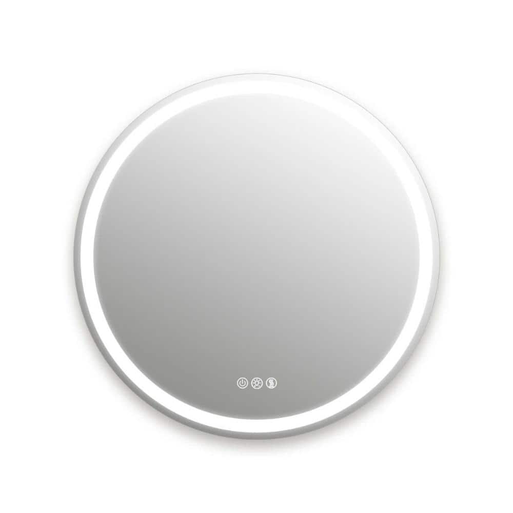 32 in. W x 32 in. H  Frameless Anti-Fog LED Light Wall Mount Bathroom Vanity Mirror in Tempered Glass price history on PriceWatchPro