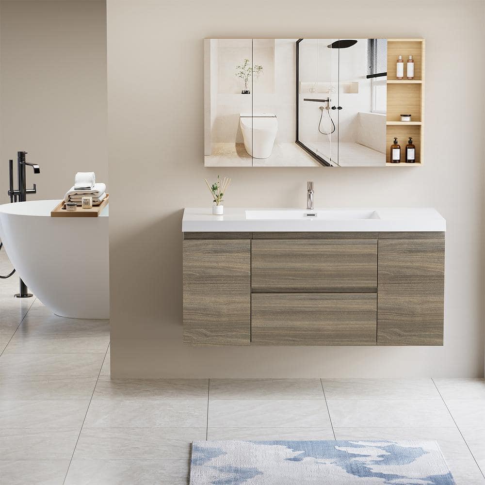 HBEZON Achilles 47 in. W x 20 in. D x 22.5 in. H Single Sink