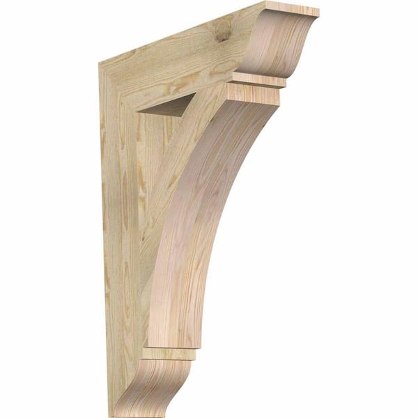 Ekena Millwork 6 in. x 34 in. x 26 in. Douglas Fir Thorton Traditional Rough Sawn Bracket