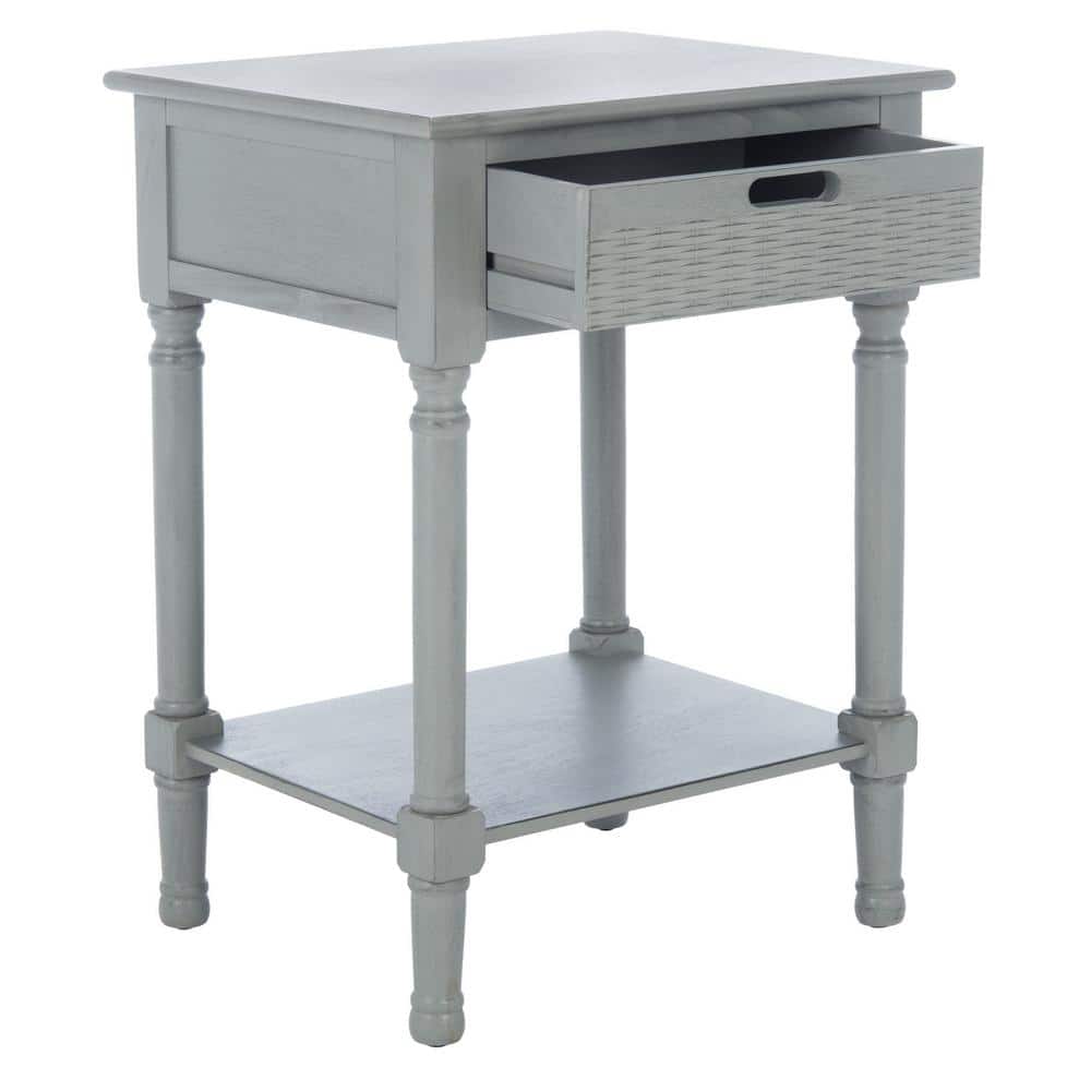 Distressed Grey Farmhouse Charm 1 Drawer Accent Table