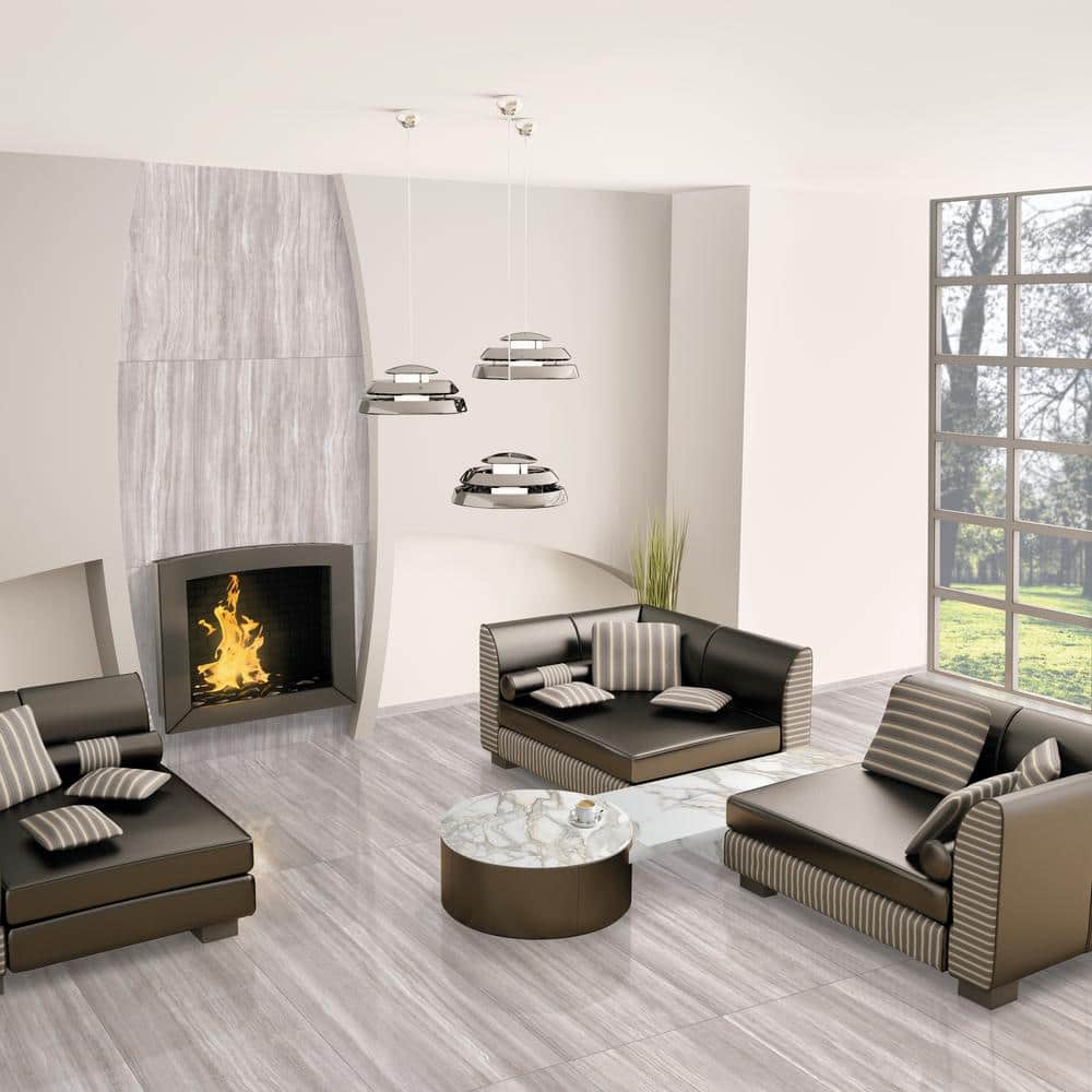 Atlanta Taupe Large Format Polished Porcelain Floor and Wall Tile