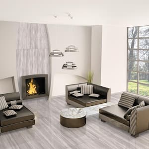 Atlanta Taupe 23.45 in. x 47.07 in. Polished Porcelain Floor and Wall Tile (31 sq. ft./Case)